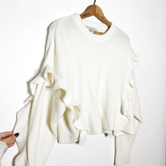 3.1 Phillip Lim | Cream Ruffle Sweater - Picture 8 of 8